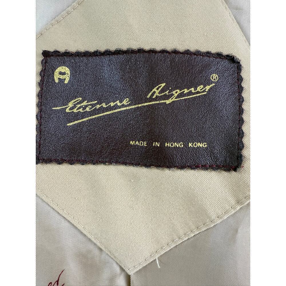 70s VTG Etienne Aigner Trench Coat Double Breasted Fully Lined Belted  Womens L - Picture 16 of 16